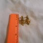 Avon Gold Tone Leaf Pattern Pierced Earrings (BD2)