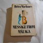 Message from Malaga by Helen MacInnes (1971) (R34c10) Harcourt Brace Javanovich BCE HC