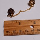 Gold Tone Capital A on a Chain Pin/Brooch