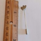Gold Tone Double Heart Stick Pin/Brooch