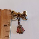 Gold Tone and Red Enamel Priest Made in Italy Pin/Brooch
