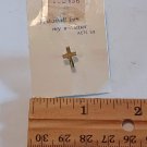 Tiny Cross Pin/Brooch - You Shall be My Witness Acts 1:8