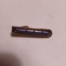 Blue Tie Clip With Gold Stars and Gold Trim - Tie Clasp (SD2)