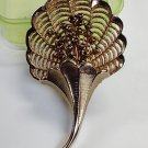 Gold Tone Cornucopia with A Bouquet of Flower with Many Color Stones Brooch Pin (J1)