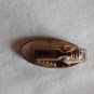 Oval Capital C Monogram with Black Enamel Back Gold Tone Tie Clip / Tie Clasp (SD3)
