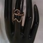Silver Wire Wave / Snake Statement Ring size 6 1/2 (#62) (SD1)