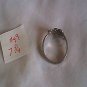 Silver Wire Wave Swirl Statement Ring size 7 3/4 (#49) (SD1)