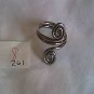 Silver Wire Swirl Statement Ring size 8 (#261) (SD1)