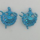 Pair of Flashy Blue Dancing Lady Pin Brooch Ballerina or Senorita (BD3)