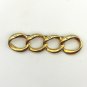 Four Circle Gold Tone Pin/Brooch (J1)