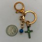 Cross with Blue Beads KeyChain / Key Chain (SD3)