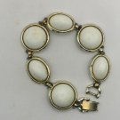 1965 Sarah Coventry Thermoset Cabochon White Sophisticate Oval and Round Bracelet (SD2) 1965 Sarah Coventry Thermoset Cabochon White Sophisticate Oval and Round Bracelet (SD2)