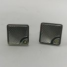 Silver Tone Sunburst and a Clear Stone Cufflinks (SD2)