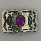 Women's Silver Belt Buckle with Bird and Purple Stone (SD2) Women's Silver Belt Buckle with Bird and Purple Stone (SD2)