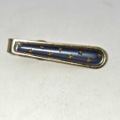 Blue Tie Clip With Gold Stars and Gold Trim - Tie Clasp (SD2)