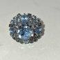 Vintage Coro Blue Rhinestone Adjustable Ring (SD1)