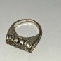 Silver Tone Size 6.5 Ring - Ring is Plated Jewelry Square Top with Design (SD1)