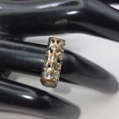 Silver Tone Size 6.5 Ring - Ring is Plated Jewelry Square Top with Design (SD1)