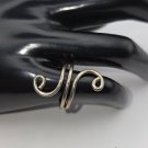 Silver Wire Swirl Statement Ring size 6 1/2 (#101) (SD1)