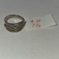 Silver Wire Swirl Statement Ring size 7 3/4 (#38) (SD1)