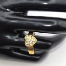 Gold and Gemstone Heart Ring Jewelry, Band has a Star and Moon Accent Size 9 (SD1) Gold and Gemstone Heart Ring Jewelry, Band has a Star and Moon Accent Size 9 (SD1)