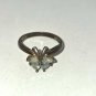 Vintage Gemstone Silver Butterfly Ring size 7 Jewelry (SD1)