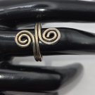 Silver Wire Swirl Statement Ring size 8 1/2 (#264) (SD1)