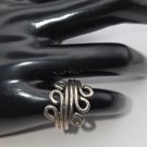 Silver Wire Wave Swirl Statement Ring size 6 1/2 (#57) (SD1) Silver Wire Wave Swirl Statement Ring size 6 1/2 (#57) (SD1)