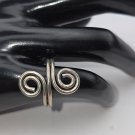 Silver Wire Swirl Statement Ring size 6 (#262) (SD1)