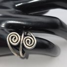 Silver Wire Swirl Statement Ring size 6 1/2 (#107) (SD1)