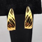 Monet Gold Elongated Hoop Clip On Earrings (CO1)