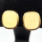 Napier Cream Color with Gold Trim Clip On Screw Back Earrings (CO1) Napier Cream Color with Gold Trim Clip On Screw Back Earrings (CO1)