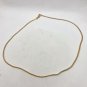 Gold Tone Flat Herringbone Chain Necklace 8" (BD3/229)