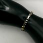 Two Tone Metal Box Chain with Elongated Square Links Bracelet 7" (BD3)