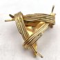 Gold Tone Triangle Pin/Brooch (J1)