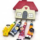 Wooden House Pin with 4 Multi Cultural Children Pin/Brooch (J1) Wooden House Pin with 4 Multi Cultural Children Pin/Brooch (J1)