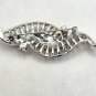 Silver Tone with Clear Star Shaped Stones Pin/Brooch (J1)