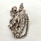 Gold Tone Angel with Wings and Clear stones Pin/Brooch (J1) Gold Tone Angel with Wings and Clear stones Pin/Brooch (J1)