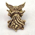 Gold Tone Angel with Wings and Arms Out Stretched Angel Pin/Brooch (J1)