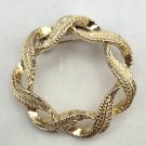 Gerry's Signed Gold Tone Wreath Brooch Pin (J1)