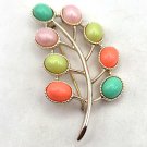 Sarah Coventry 1973 Signed Candyland or Candy Land Pastel Cabochon Brooch Pin  (J1)