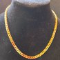 Gold Tone Flat Chain Necklace Signed KOREA 20" (BD1)