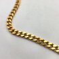 Gold Tone Flat Chain Necklace Signed KOREA 20" (BD1)