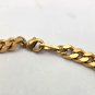 Gold Tone Flat Chain Necklace Signed KOREA 20" (BD1)