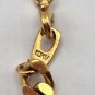 Gold Tone Flat Chain Necklace Signed KOREA 20" (BD1)