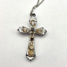 Silver Cross with The Lords Prayer in the Center Necklace (BD1) Silver Cross with The Lords Prayer in the Center Necklace (BD1)