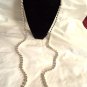 Long Silver Bead Necklace 53" (BD1)