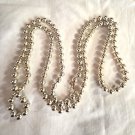 Long Silver Bead Necklace 53" (BD1) Long Silver Bead Necklace 53" (BD1)