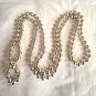 Long Silver Bead Necklace 53" (BD1)