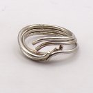 Silver Wire Statement Ring size 9 1/2 (SD1)